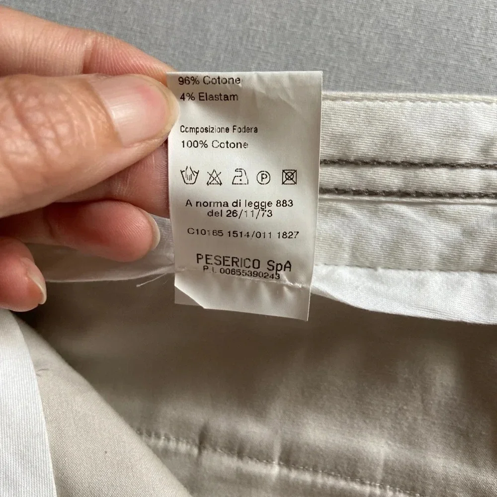 Peserico Cream Cropped Ankle Pants NWOT condition 100% cotton - Picture 7 of 14